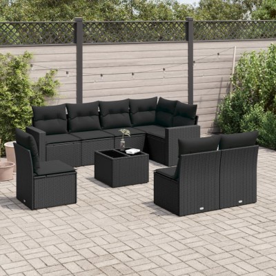 Garden set with cushions, 9...