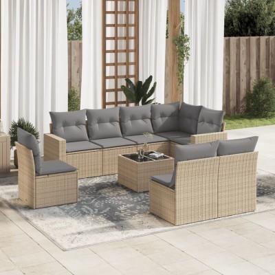 Garden set with cushions, 9...