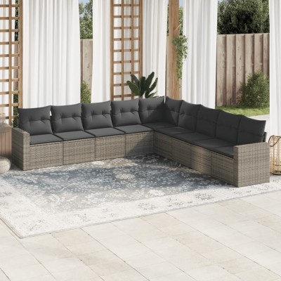 Sofa set with cushions, 9...