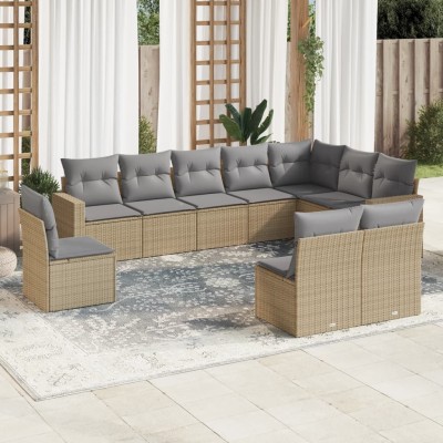 Sofa set with cushions, 10...