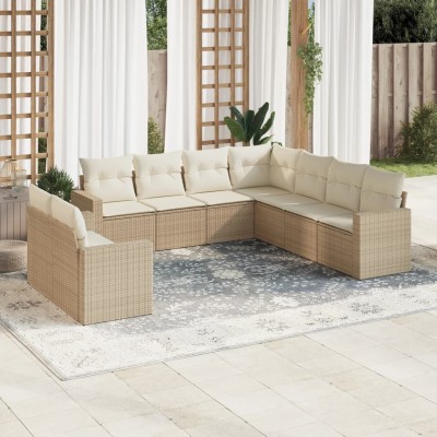 Garden set with cushions, 9...