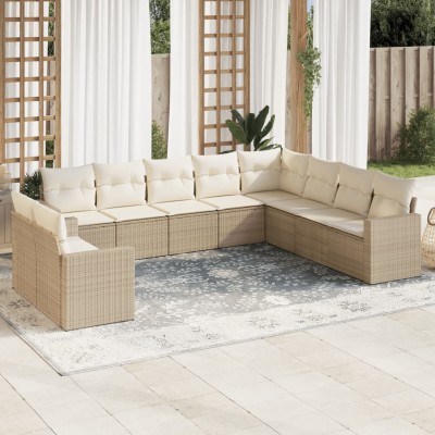 Sofa set with cushions, 10...