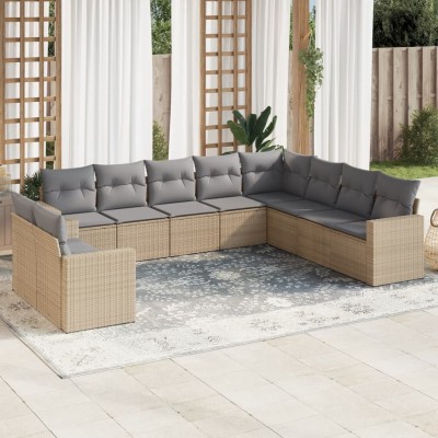 Sofa set with cushions, 10...