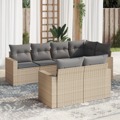 Sofa set with cushions, 7...