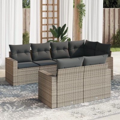 Sofa set with cushions, 7...
