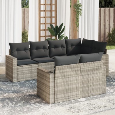 Sofa set with cushions, 7...