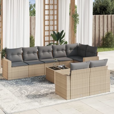 Garden set with cushions, 9...
