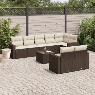 Garden set with cushions, 9...