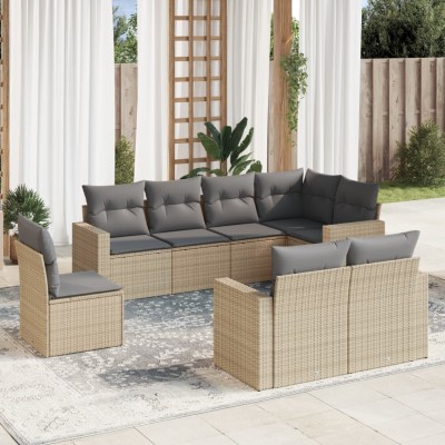 Sofa set with cushions, 8...
