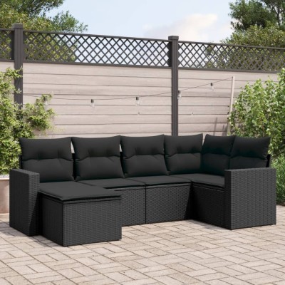 Sofa set with cushions, 6...