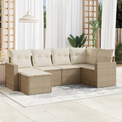 Sofa set with cushions, 6...