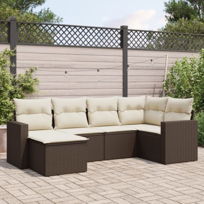 Sofa set with cushions, 6...