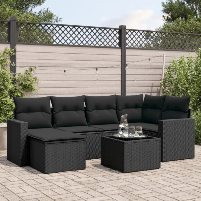 Sofa set with cushions, 7...