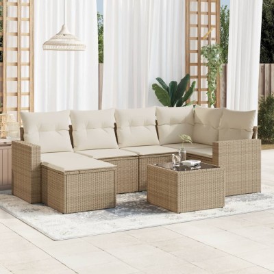 Sofa set with cushions, 7...