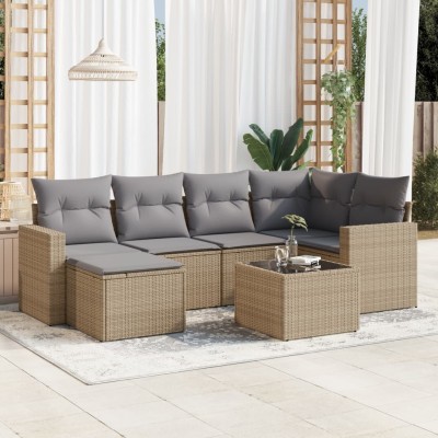 Sofa set with cushions, 7...