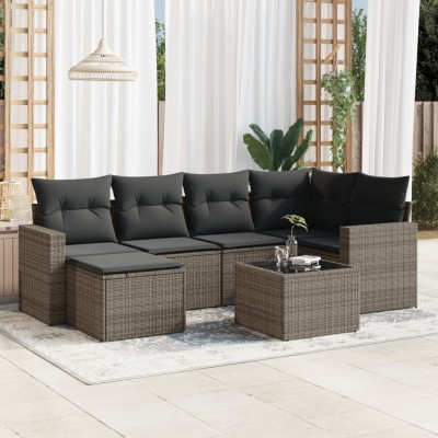 Sofa set with cushions, 7...