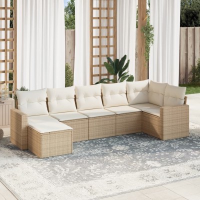 Sofa set with cushions, 7...