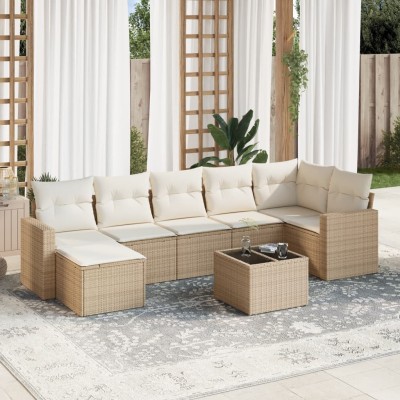 Sofa set with cushions, 8...