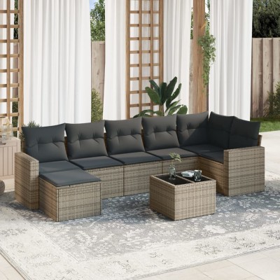 Garden set with cushions, 8...