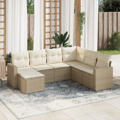 Sofa set with cushions, 7...