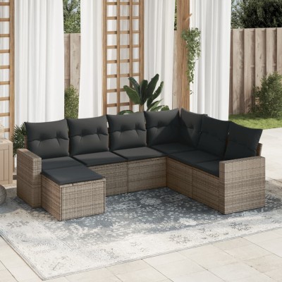 Sofa set with cushions, 7...