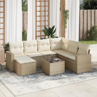 Sofa set with cushions, 8...