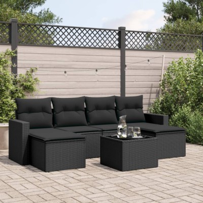 Sofa set with cushions, 7...