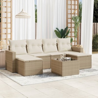 Sofa set with cushions, 7...