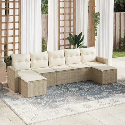 Sofa set with cushions, 7...