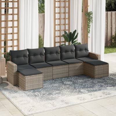 Sofa set with cushions, 7...