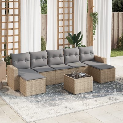 Sofa set with cushions, 8...