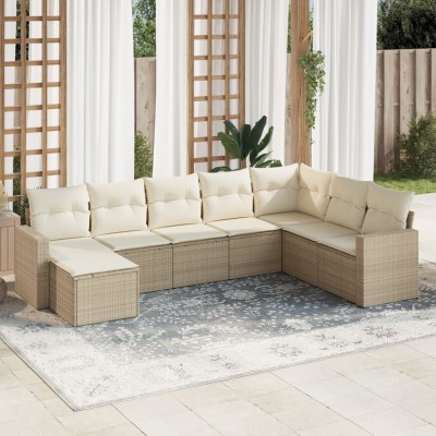 Sofa set with cushions, 8...