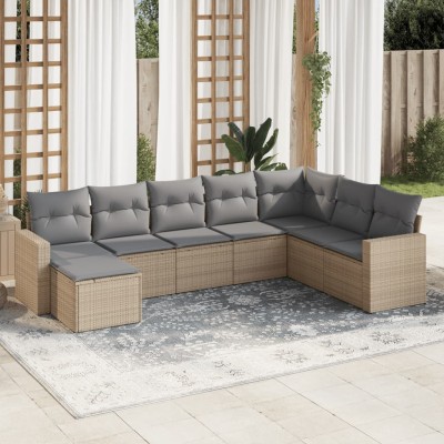 Sofa set with cushions, 8...