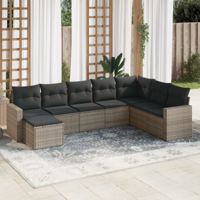 Garden set with cushions, 8...