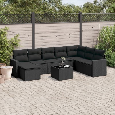 Garden set with cushions, 9...