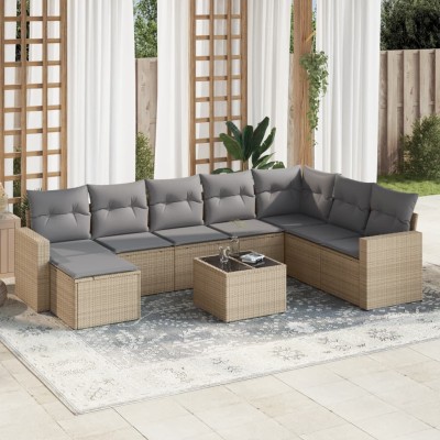 Garden set with cushions, 9...