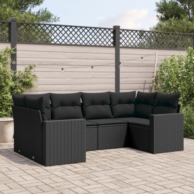 Sofa set with cushions, 6...