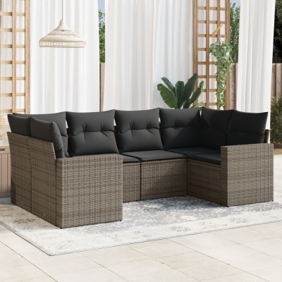 Sofa set with cushions, 6...