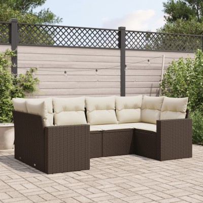 Sofa set with cushions, 6...