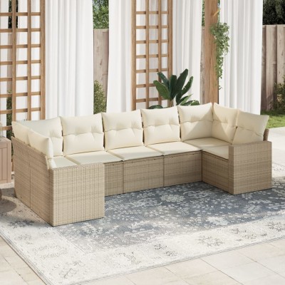 Sofa set with cushions, 7...
