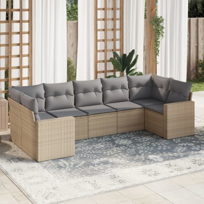 Sofa set with cushions, 7...