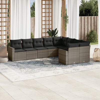Sofa set with cushions, 9...