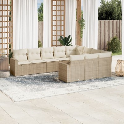Sofa set with cushions, 10...