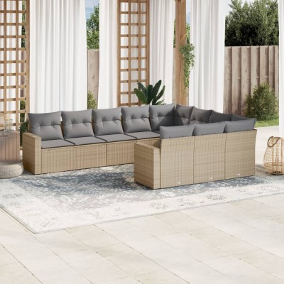 Sofa set with cushions, 10...