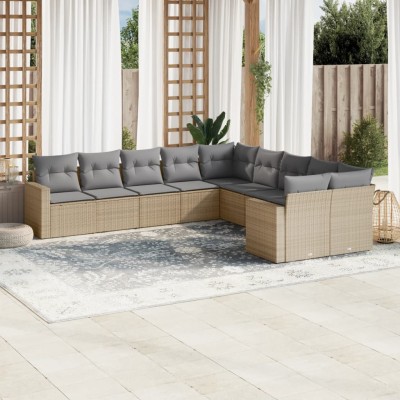 Sofa set with cushions, 10...