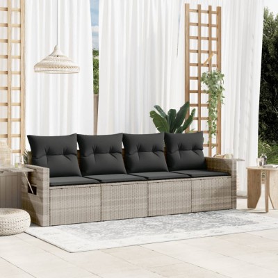 Sofa set with cushions, 4...