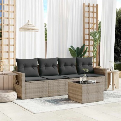 Sofa set with cushions, 5...