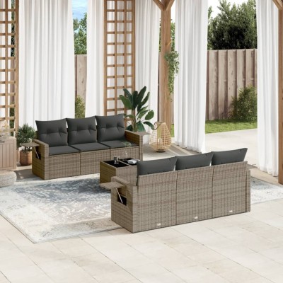 Sofa set with cushions, 7...