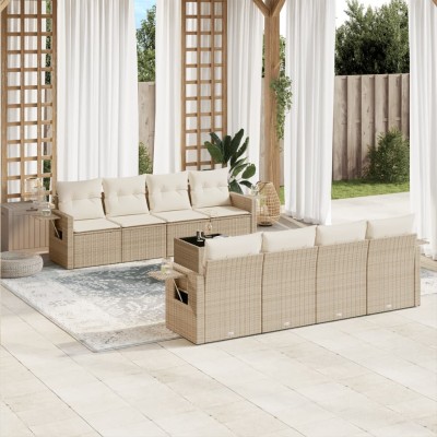 Garden set with cushions, 9...