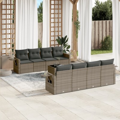 Sofa set with cushions, 9...